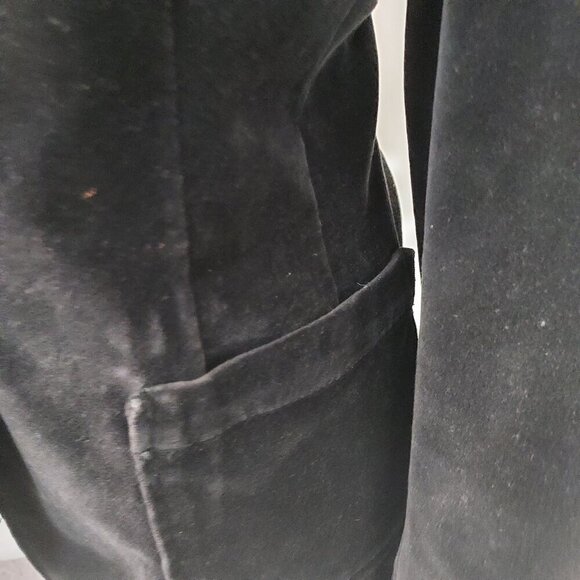 Gap Black Velvet Two Button Blazer Size 14 - Picture 10 of 11